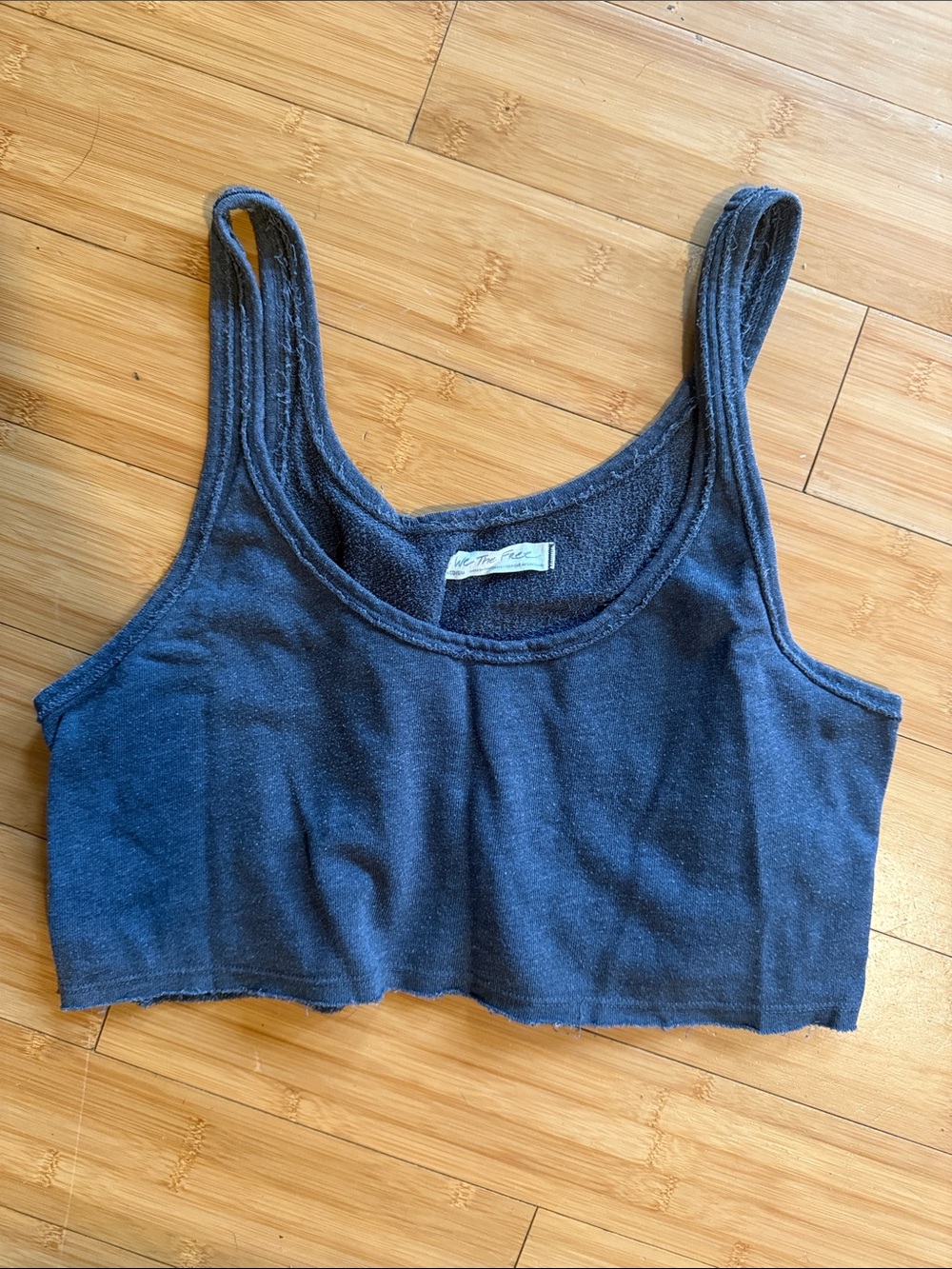 We The Free Charcoal Crop Tank